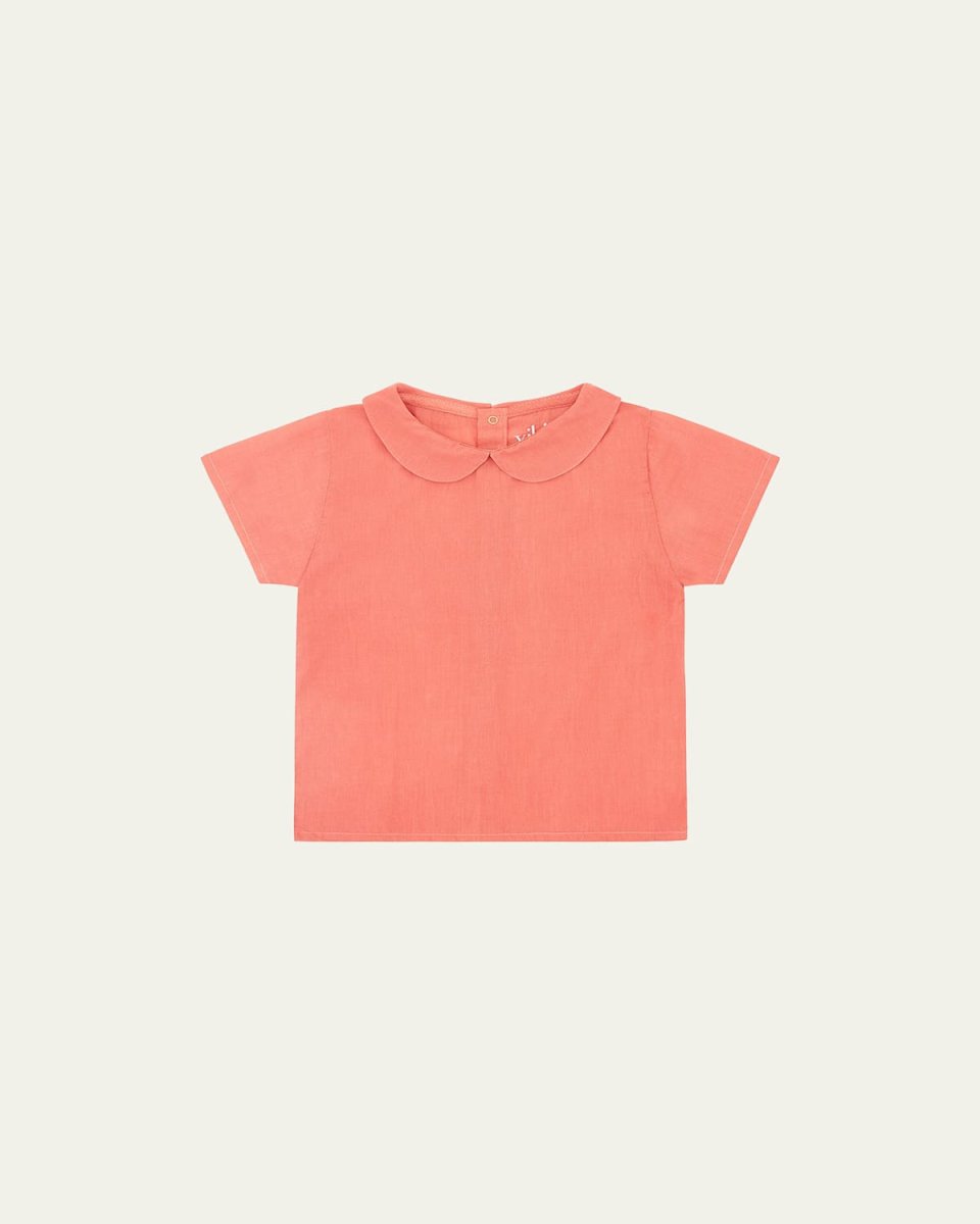 Girl's Woven Collared Shirt, Size Newborn-6